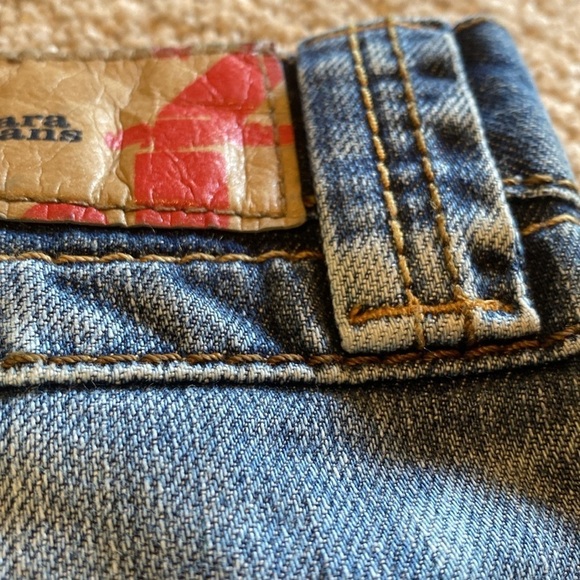 Zara 1975 Loose Fit Straight Low Rise Button Fly Mens Jeans Size W36 L34 TALL - Picture 12 of 16